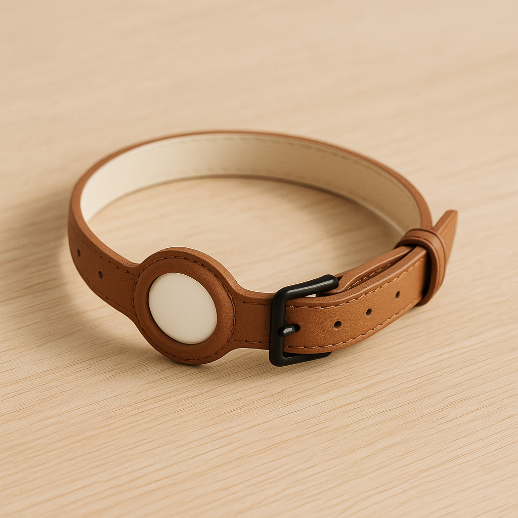 Collar NOOKA sobre mesa de madera clara